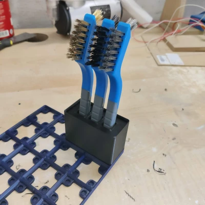 Hộp Gridfinity Đựng 3 Cọ Thép (3 Piece Steel Brush Gridfinity Bin)