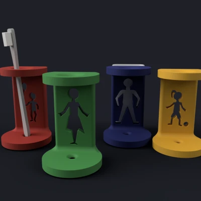 Giá đỡ bàn chải gia đình có phần mở rộng tuýp kem đánh răng