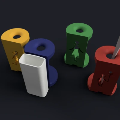 Giá đỡ bàn chải gia đình có phần mở rộng tuýp kem đánh răng