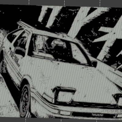 Initial D Manga HueForge - Mô Hình Truyện Tranh Nhật Bản