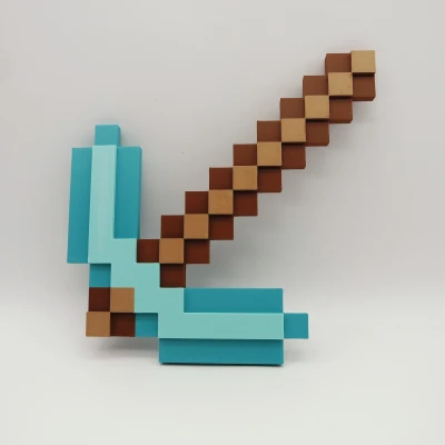 Cuốc Lủi Minecraft In 1 Khối, Tô Màu Sẵn Trong Bambu Studio