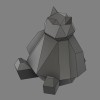 Heo Đất Snorlax Low Poly (Parametric) - Thumbnail 2