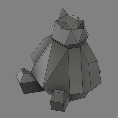 Heo Đất Snorlax Low Poly (Parametric)
