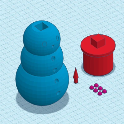 Mô hình người tuyết đơn giản cho Giáng sinh