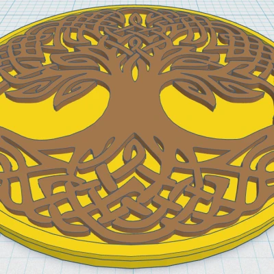 Celtic / Norse - Cây Sự Sống Đế Lót Cốc 48