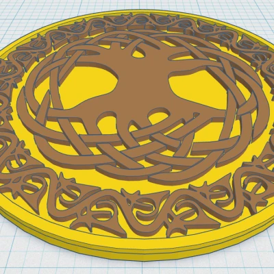 Celtic / Norse - Đế Lót Ly Cây Sự Sống 49