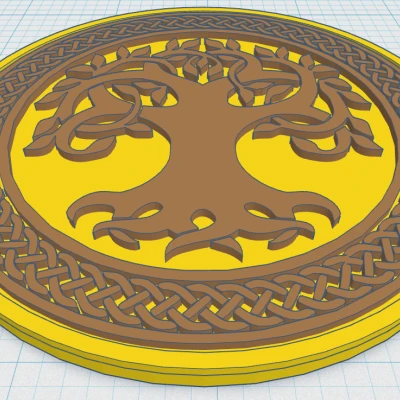 Celtic / Norse - Cây Sự Sống Đế Lót Ly 39