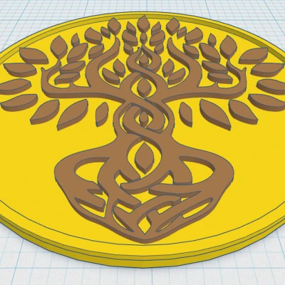 Celtic / Norse - Cây Sự Sống Đế Lót Ly 37