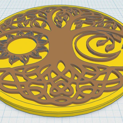 Khay lót ly Celtic / Norse - Cây Sự Sống 41