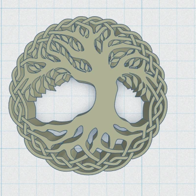 Đế lót ly Celtic / Norse - Cây Sự Sống 45