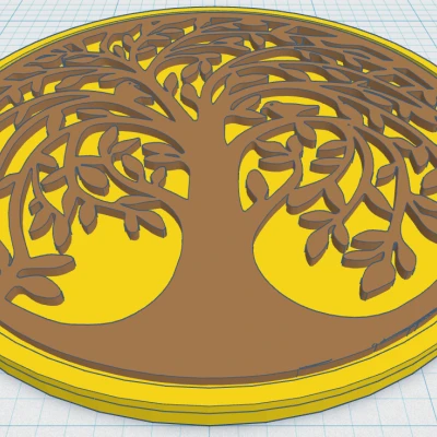 Cây Sự Sống Celtic / Norse - Đế Lót Cốc 42