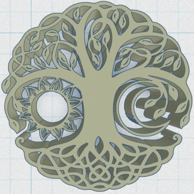 Khay lót ly Celtic / Norse - Cây Sự Sống 41