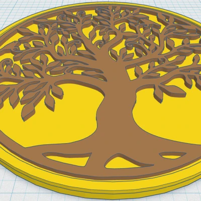 Khắc Lót Ly Cây Sự Sống Celtic / Norse 44