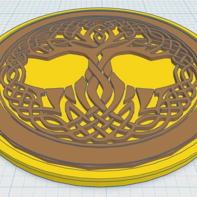 Celtic / Norse - Cây Sự Sống Đế Lót Ly 35