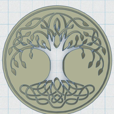 Khắc Lót Cốc Celtic / Norse - Cây Sự Sống 33