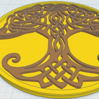 Mặt Lót Cốc Celtic / Norse - Cây Sự Sống 29