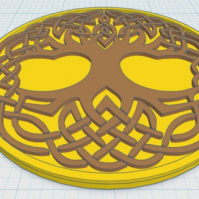 Khay lót ly Celtic / Norse - Cây Sự Sống 28