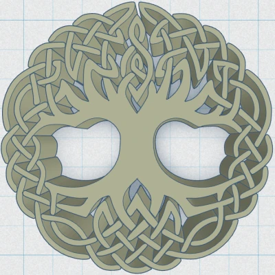 Khay lót ly Celtic / Norse - Cây Sự Sống 28