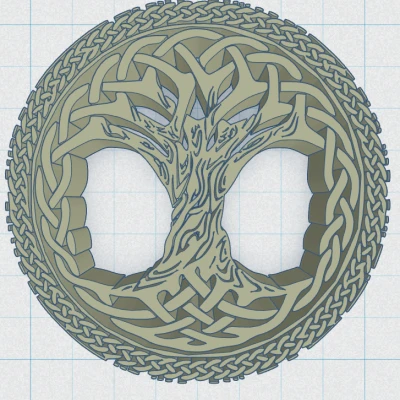 Đế lót ly Celtic / Norse - Cây Sự Sống 27