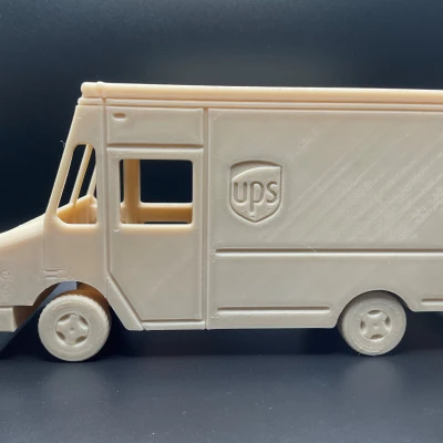 Mô hình xe tải UPS in liền Xoay được