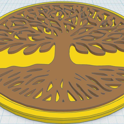 Miếng Lót Ly Celtic / Norse - Cây Sự Sống 24