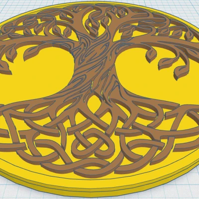 Celtic / Norse - Cây Sự Sống Đế Lót Ly 22