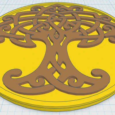 Đế lót ly Cây Sự Sống Celtic / Norse 21