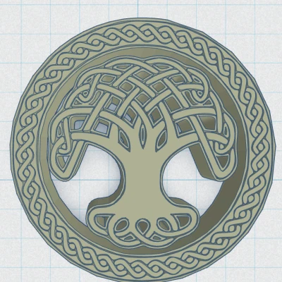 Đế lót ly Celtic / Norse - Cây Sự Sống 16