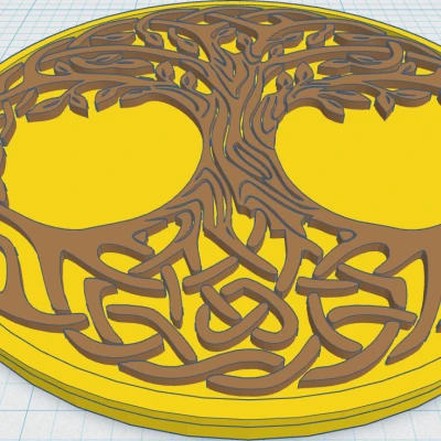 Khay Lót Ly Celtic / Norse - Cây Sự Sống 15