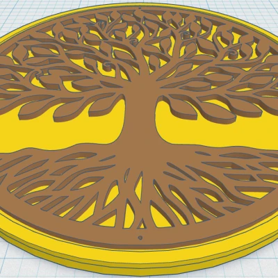 Celtic / Norse - Cây Sự Sống Đĩa Lót Ly 10