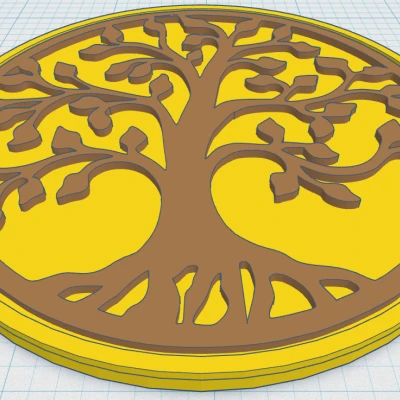 Khắc Lót Ly / Cây Sự Sống Phong Cách Celtic / Norse 3