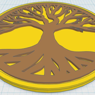 Đế Lót Cốc Celtic / Norse - Cây Sự Sống 2