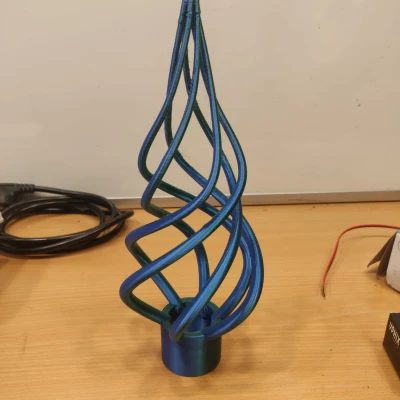 Chóp cây thông Noel xoắn ốc / Đồ trang trí Giáng sinh