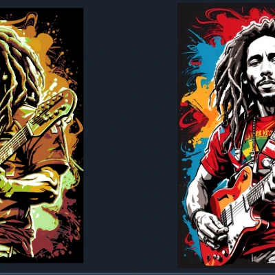 Bob Marley Hueforge Sơn bằng Filament