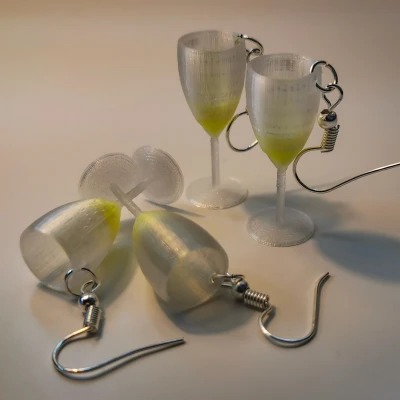 Bông Tai Ly Rượu Sâm-panh