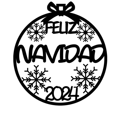 Mô Hình 3D Quả Cầu Noel "NAVIDAD"