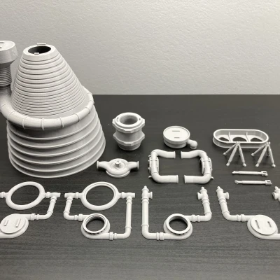 Mô hình 3D Động cơ F-1 Tên lửa Saturn V