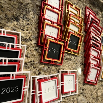 Khung Giáng Sinh 2 Màu Siêu Dễ In Cho Cây Thông Noel 1 3/4"x1 3/4"