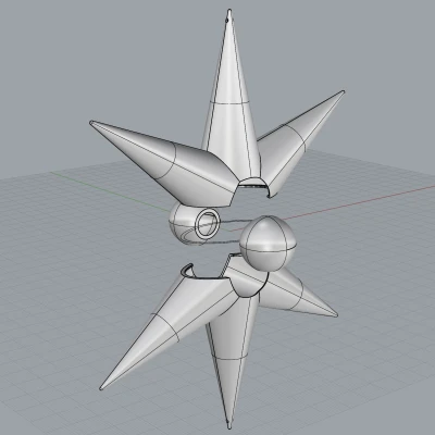 Ngôi Sao Giáng Sinh Đường Kính 202mm Có 6 Cánh