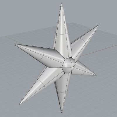 Ngôi Sao Giáng Sinh Đường Kính 202mm Có 6 Cánh