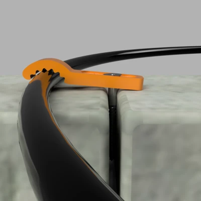 Kẹp giữ đèn, kẹp dây cáp, cố định đèn trang trí cho sân thượng đá