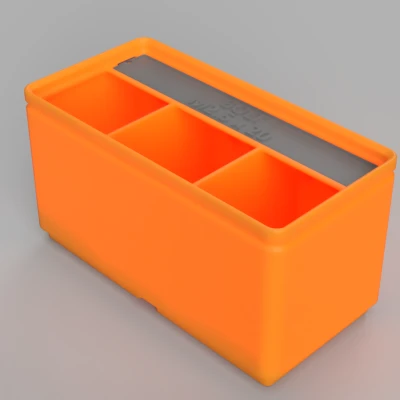 Hộp Gridfinity có Nhãn In được bằng Tham số bởi Pred