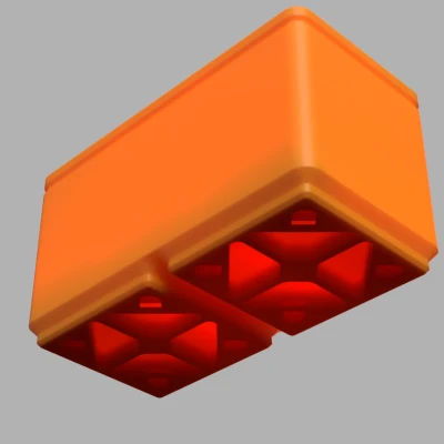 Hộp Gridfinity có Nhãn In được bằng Tham số bởi Pred