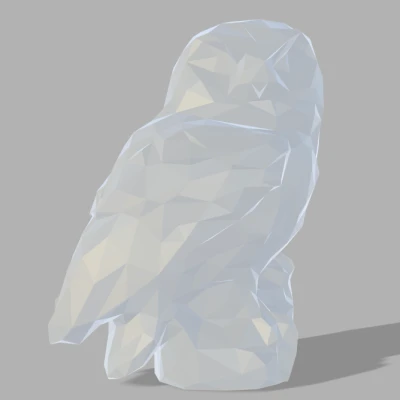 Cú Tuyết (Hedwig) đế bằng LOW POLY