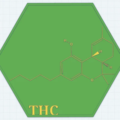 Tranh Phân Tử THC – Mô Hình Hóa Học In 3D (Bản Cập Nhật 2025)