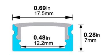 Góc Kênh Nhôm Cho Đèn LED Dây