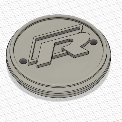 Nắp Mâm Xe VW Golf R (Đường Kính Trong 52mm)