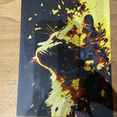 Mô hình tranh mèo 3D bằng PLA Arianeplast