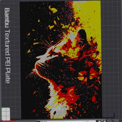 Mô hình tranh mèo 3D bằng PLA Arianeplast