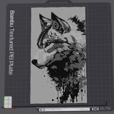 Mô hình Sói / Loup Vẽ 3D